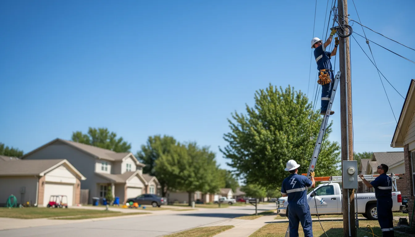 Residential electrician providing installation services in Holcomb, KS